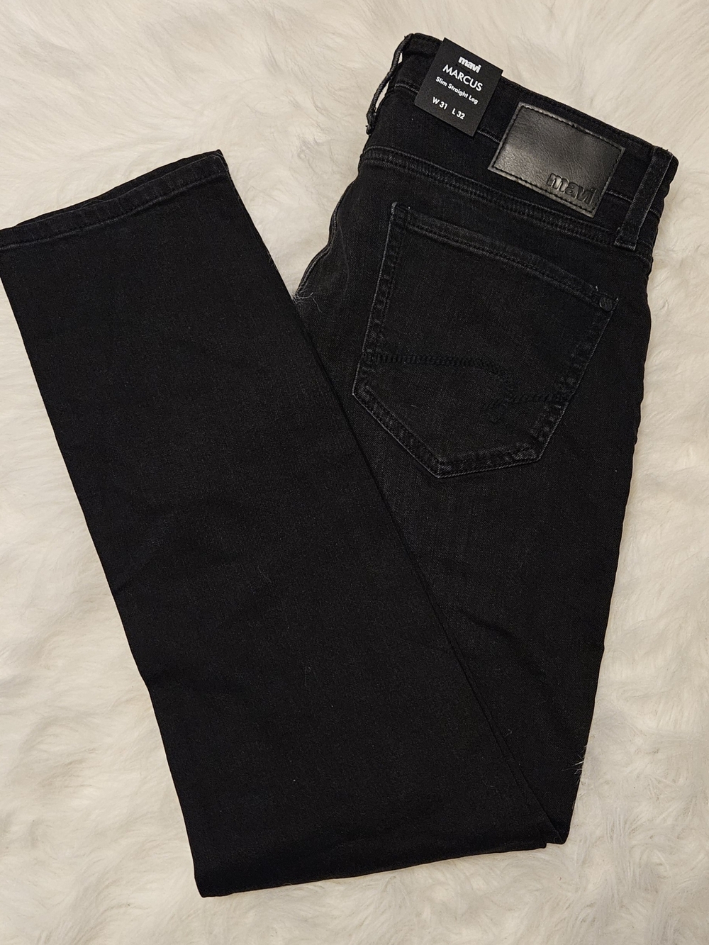 Mavi Marcus Slim Straight Leg Jeans - Black